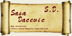 Saša Dačević vizit kartica